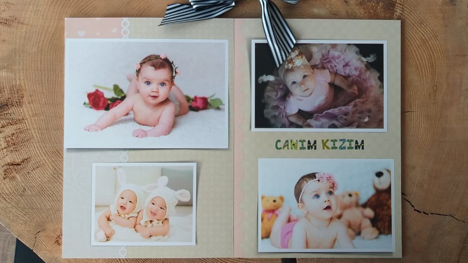 Designing baby photo album